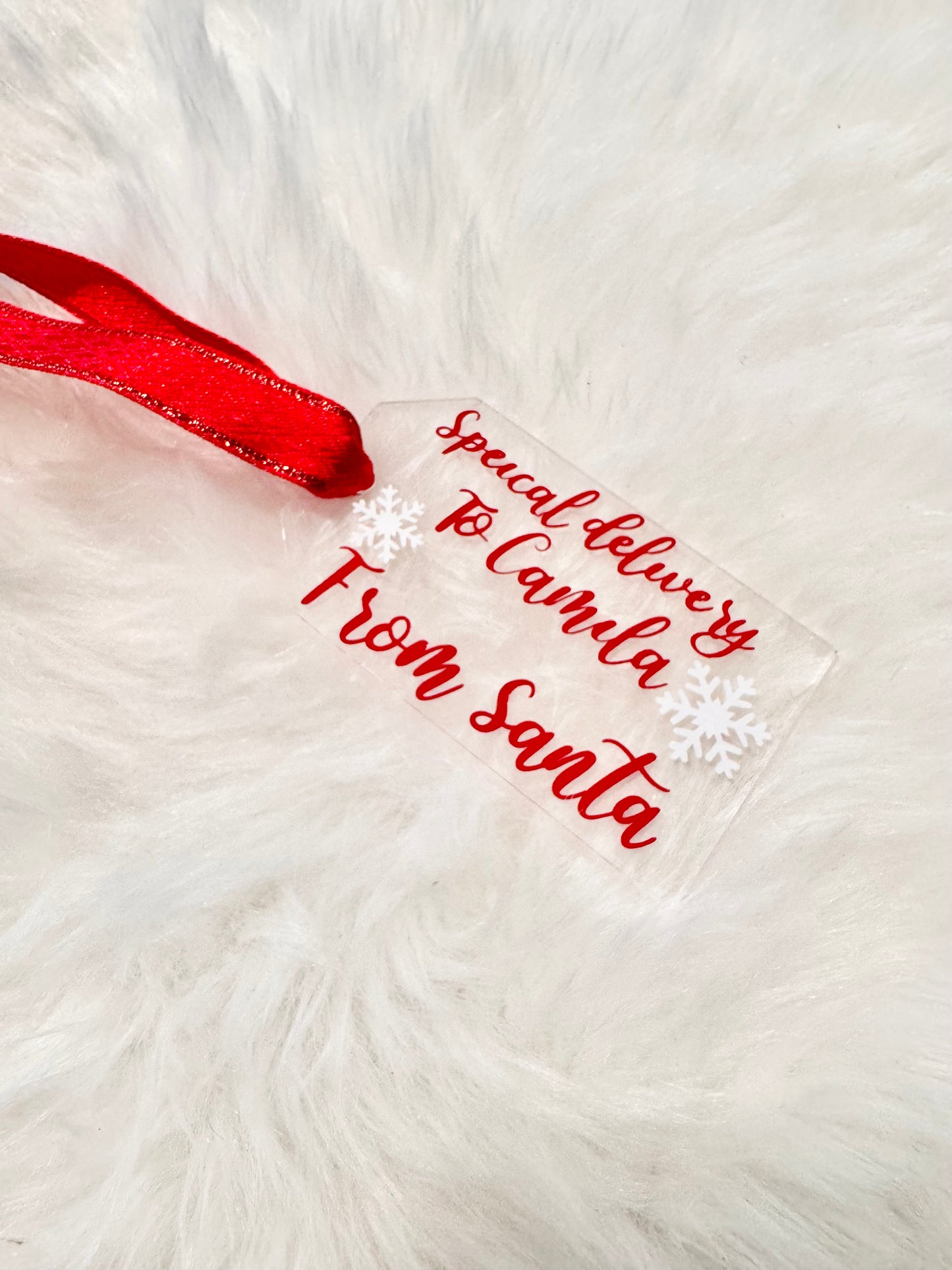 Special Delivery From Santa Tag – Personalized Acrylic Holiday Gift Tag