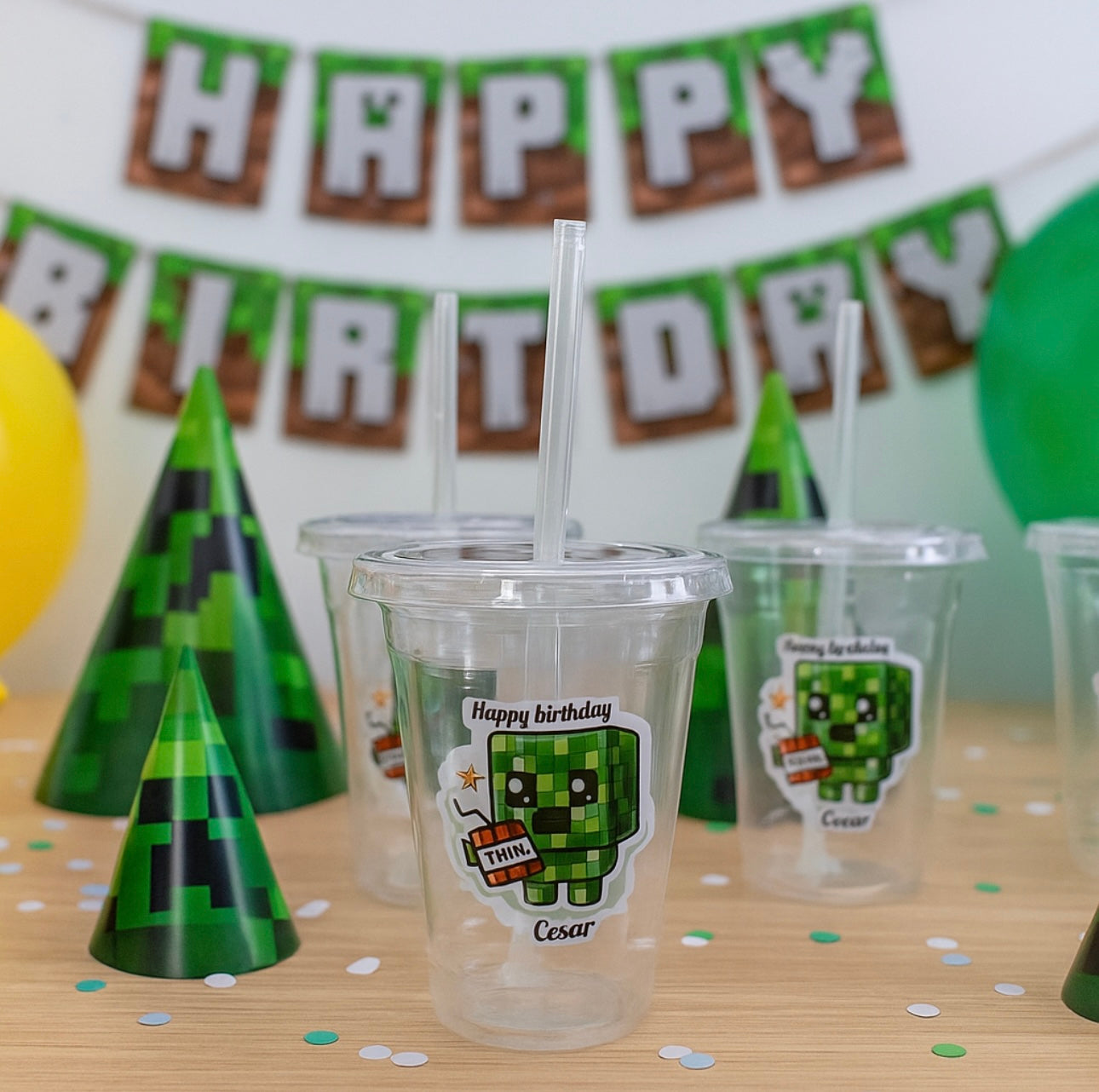Stitch-Themed 16oz Clear Plastic Cups – Perfect for Kids' Birthday Parties