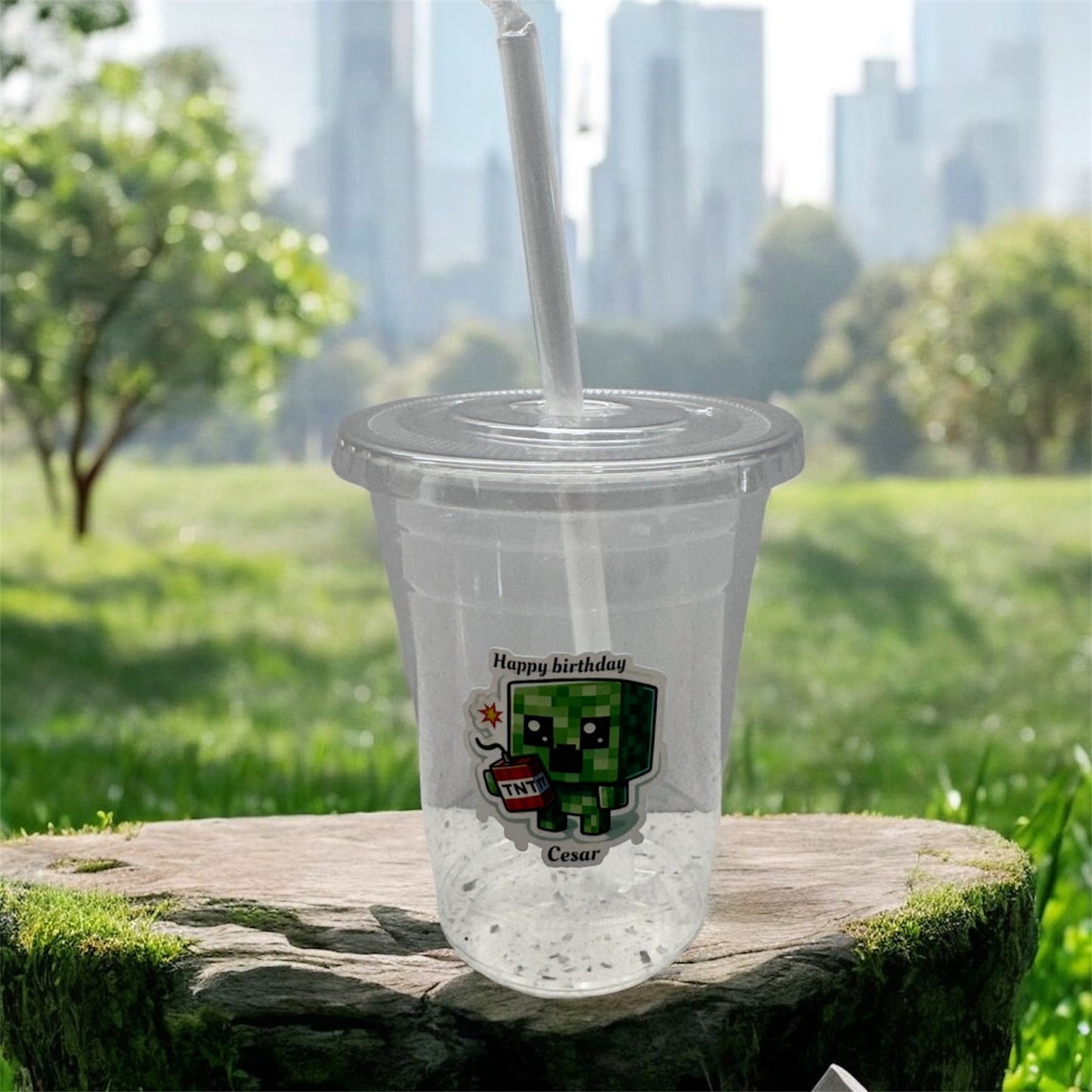 Stitch-Themed 16oz Clear Plastic Cups – Perfect for Kids' Birthday Parties