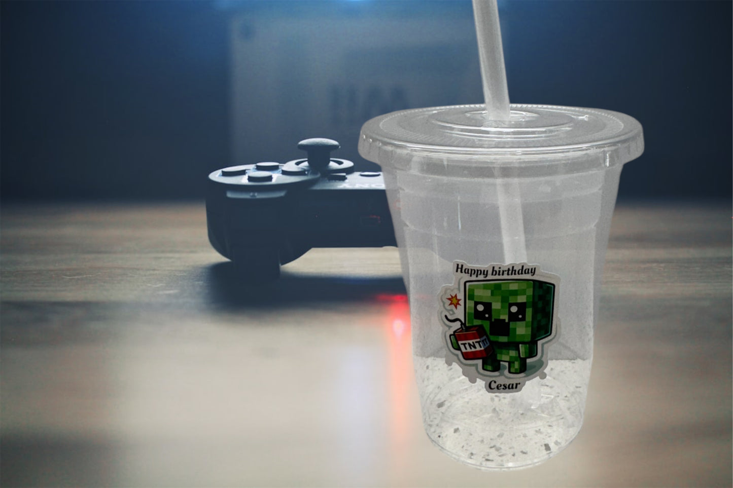 Stitch-Themed 16oz Clear Plastic Cups – Perfect for Kids' Birthday Parties