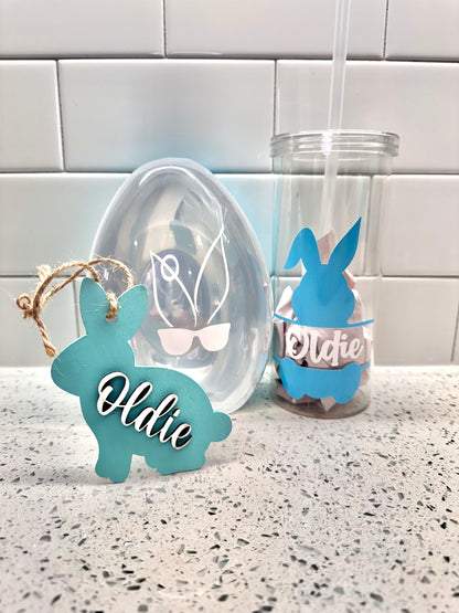 Personalized Easter Cup, Basket Tags & Custom Egg