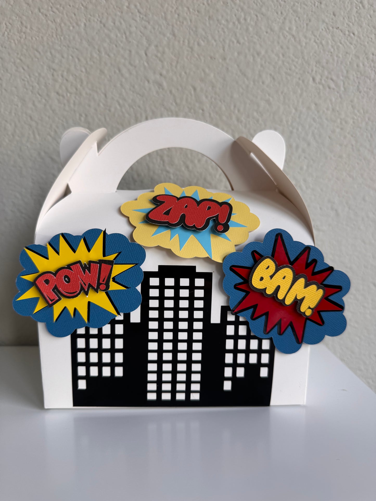 Superhero Birthday Party Favor Box