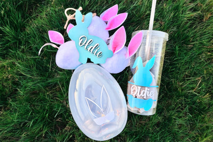Personalized Easter Cup, Basket Tags & Custom Egg