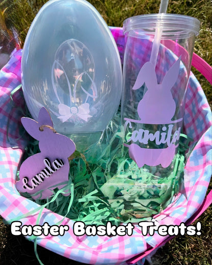 Personalized Easter Cup, Basket Tags & Custom Egg