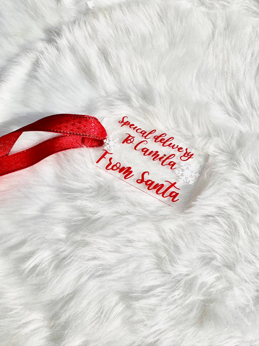 Special Delivery From Santa Tag – Personalized Acrylic Holiday Gift Tag
