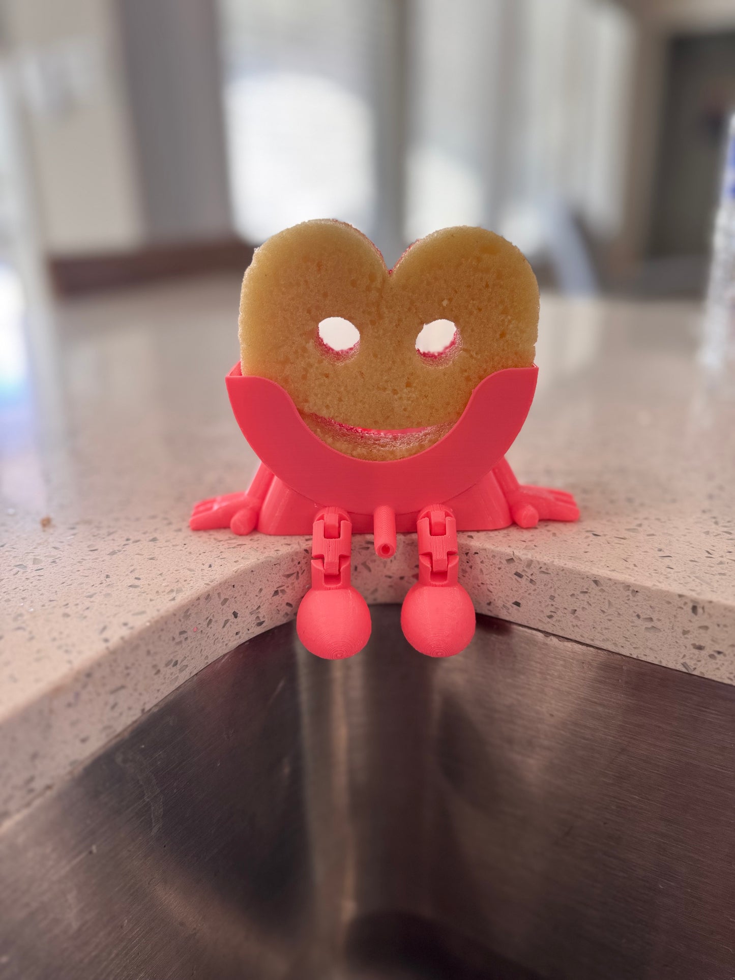 3D Printed Sponge Holder – Funny Draining Sink Organizer