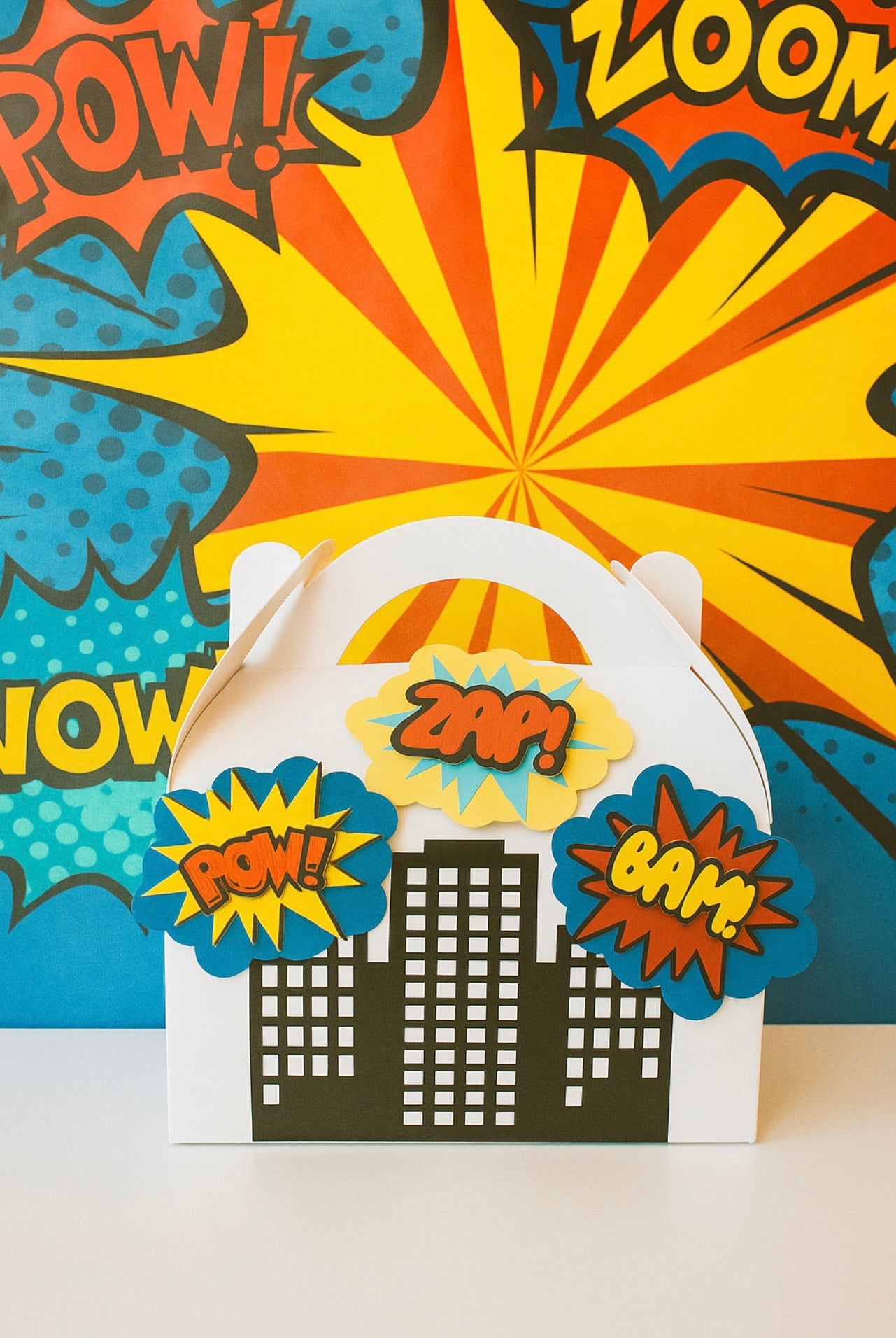 Superhero Birthday Party Favor Box