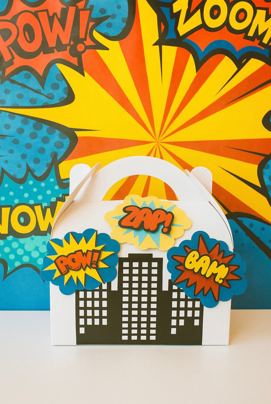 Superhero Birthday Party Favor Box