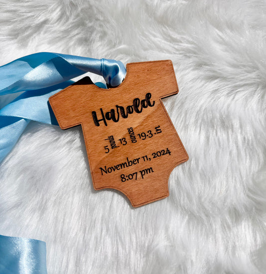 Baby’s First Christmas Personalized Onesie Ornament