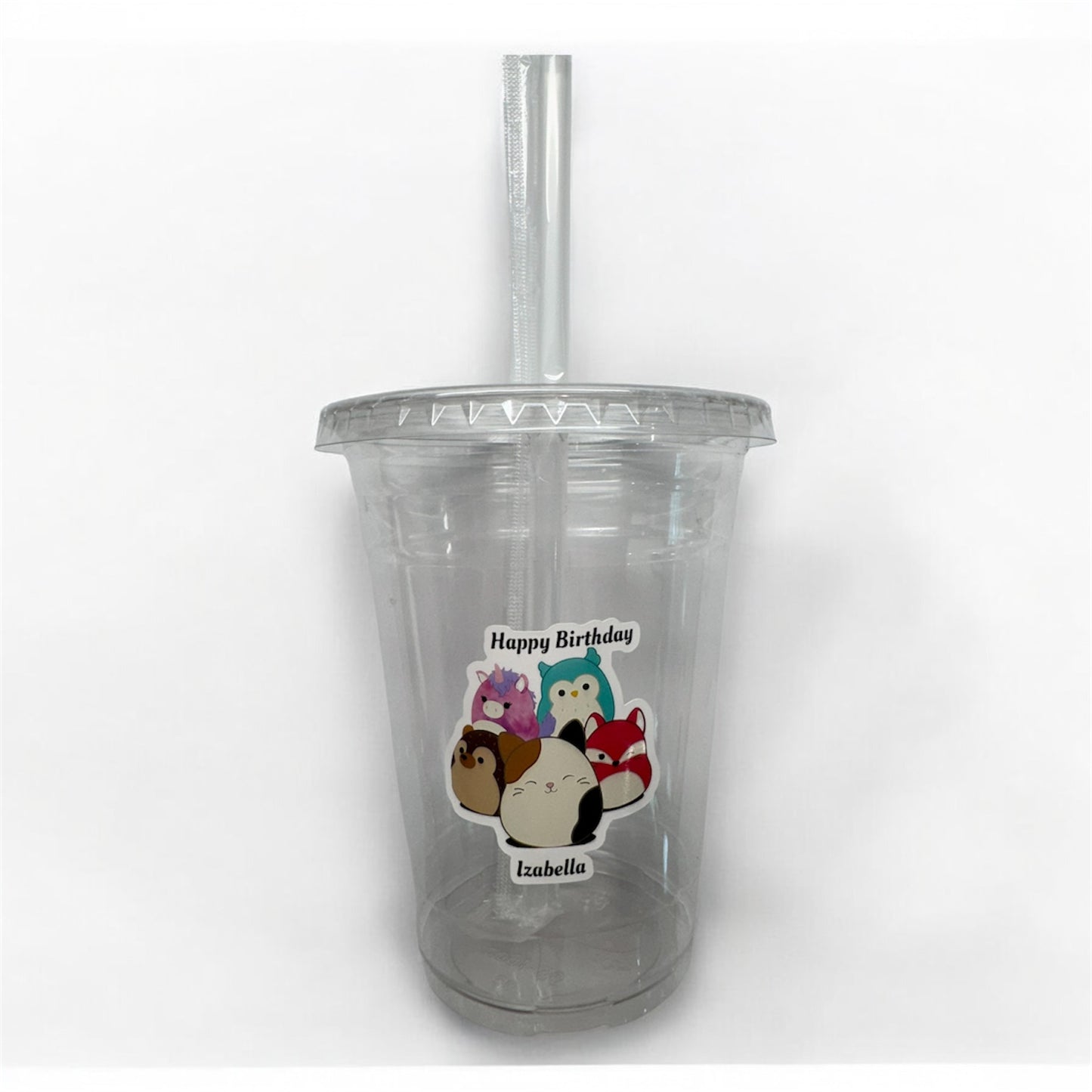 Stitch-Themed 16oz Clear Plastic Cups – Perfect for Kids' Birthday Parties
