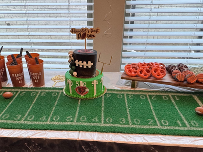 Personalized “First Year Down” Cake Topper🏈