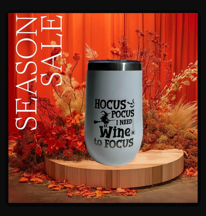 🍂 Custom Fall Wine Tumbler – Personalized Autumn Vibes in Every Sip! 🍷