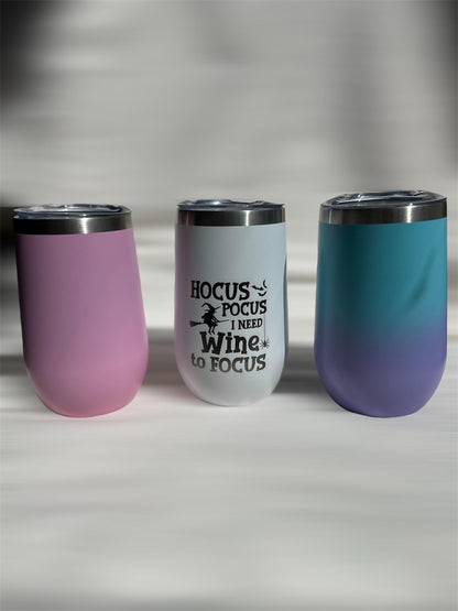 🍂 Custom Fall Wine Tumbler – Personalized Autumn Vibes in Every Sip! 🍷